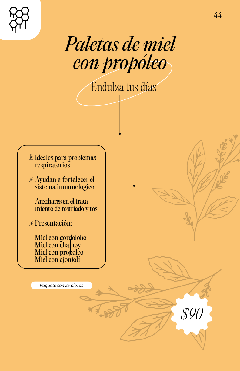 Endulza tus días Paletas de miel con propóleo