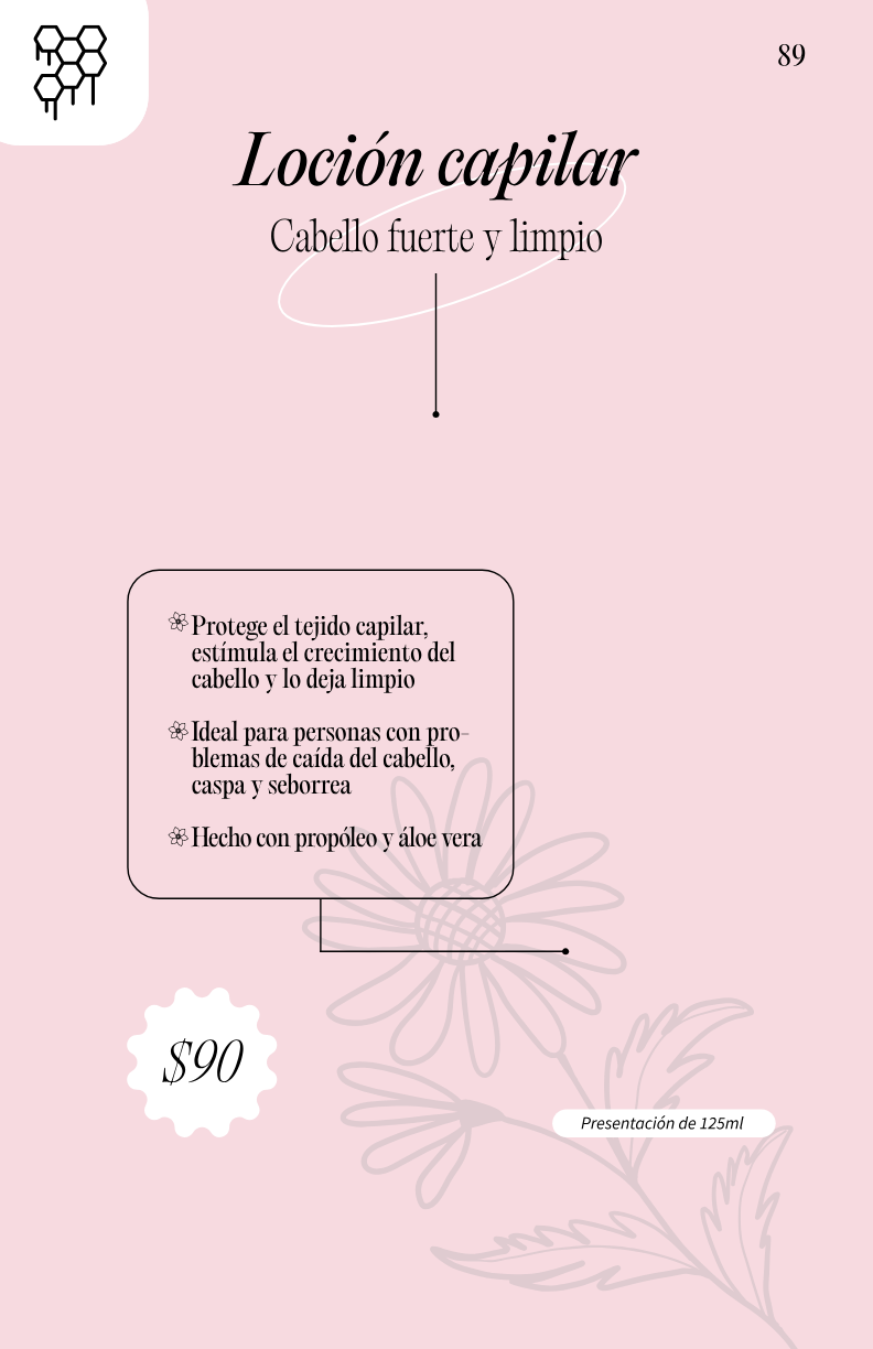 Cabello fuerte y limpio Loción capilar