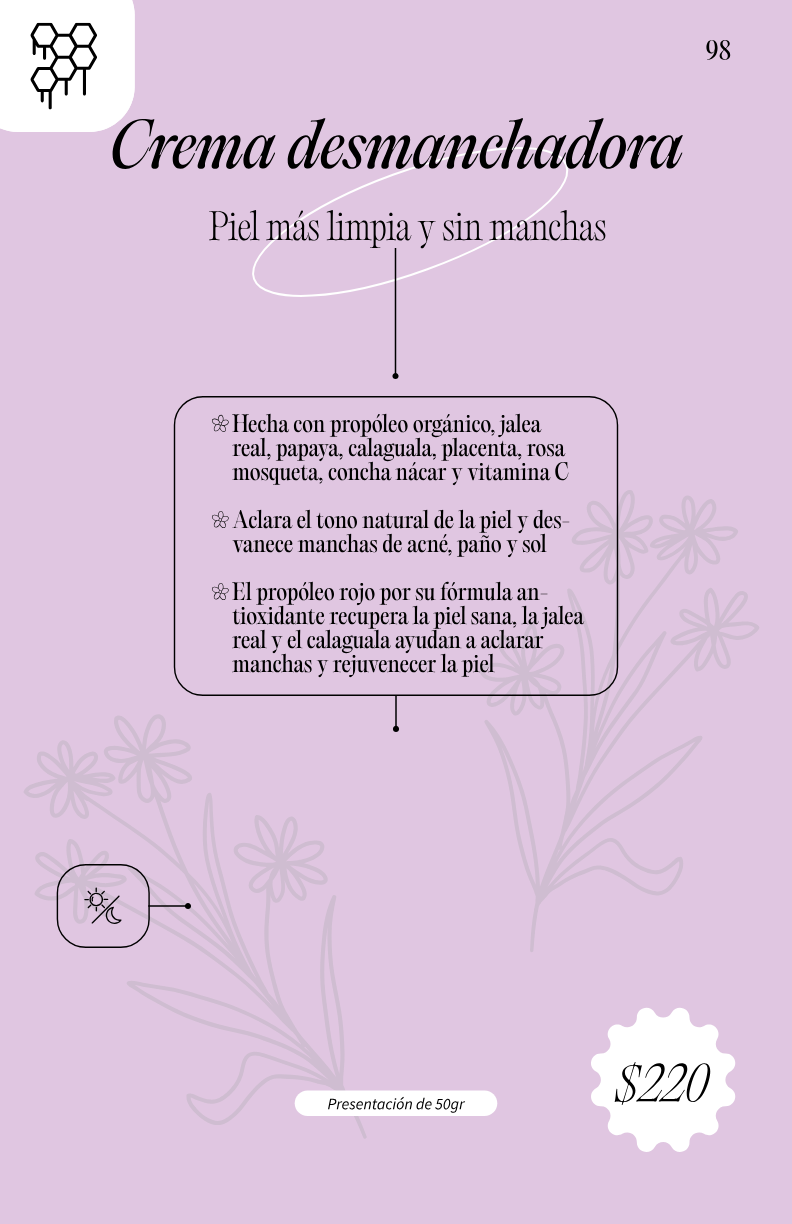 Piel más limpia y sin manchas Crema desmanchadora